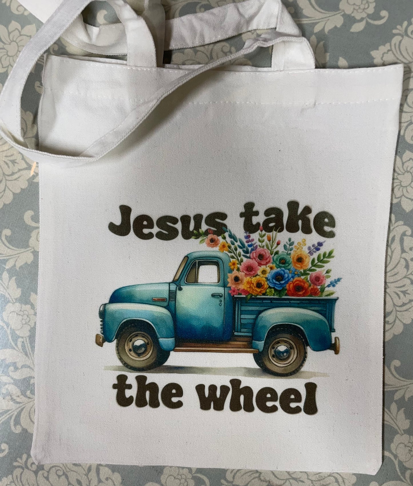 Jesus Take the Wheel Grocery Bag